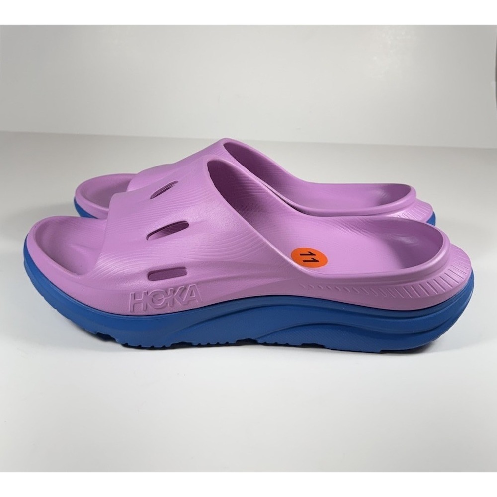 HOKA Ora Recovery Slide 3 Sandals Cyclamen Blue Pink Women's 13 *NEW* 1135061